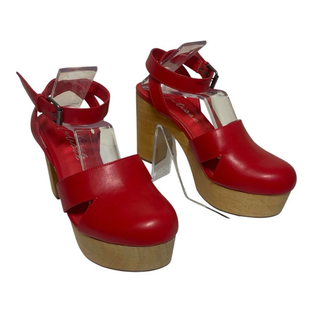 Red Platform Sandals